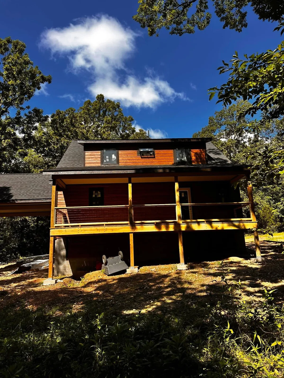 Exterior painting in progress