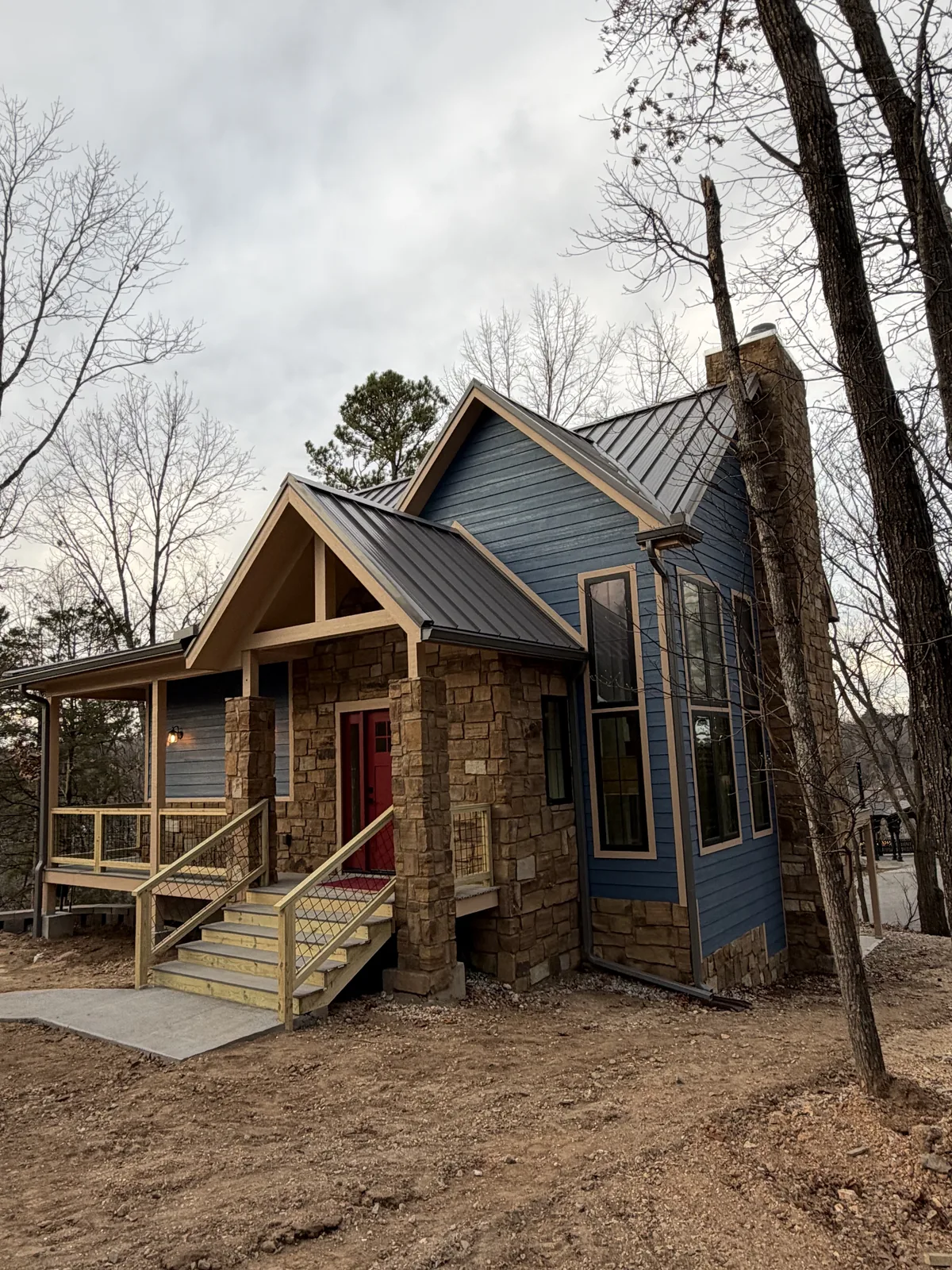 Freshly painted home exterior