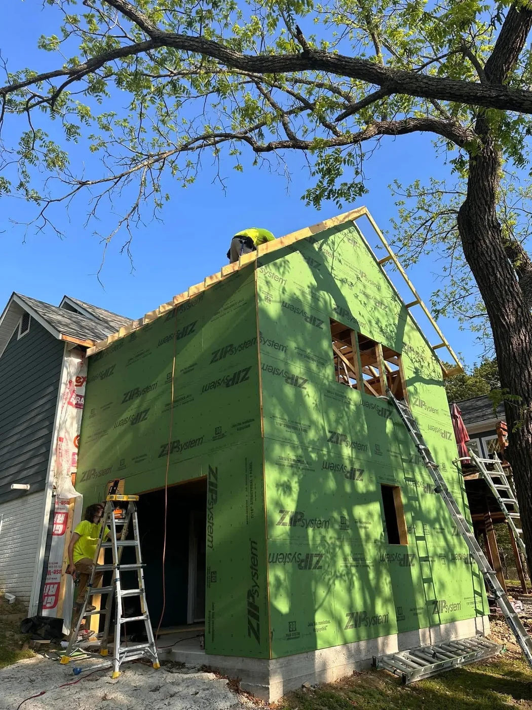 Nash Alvarez crew framing a new home in North Arkansas